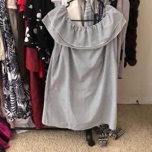 Sexy Striped Off Shoulder Mini